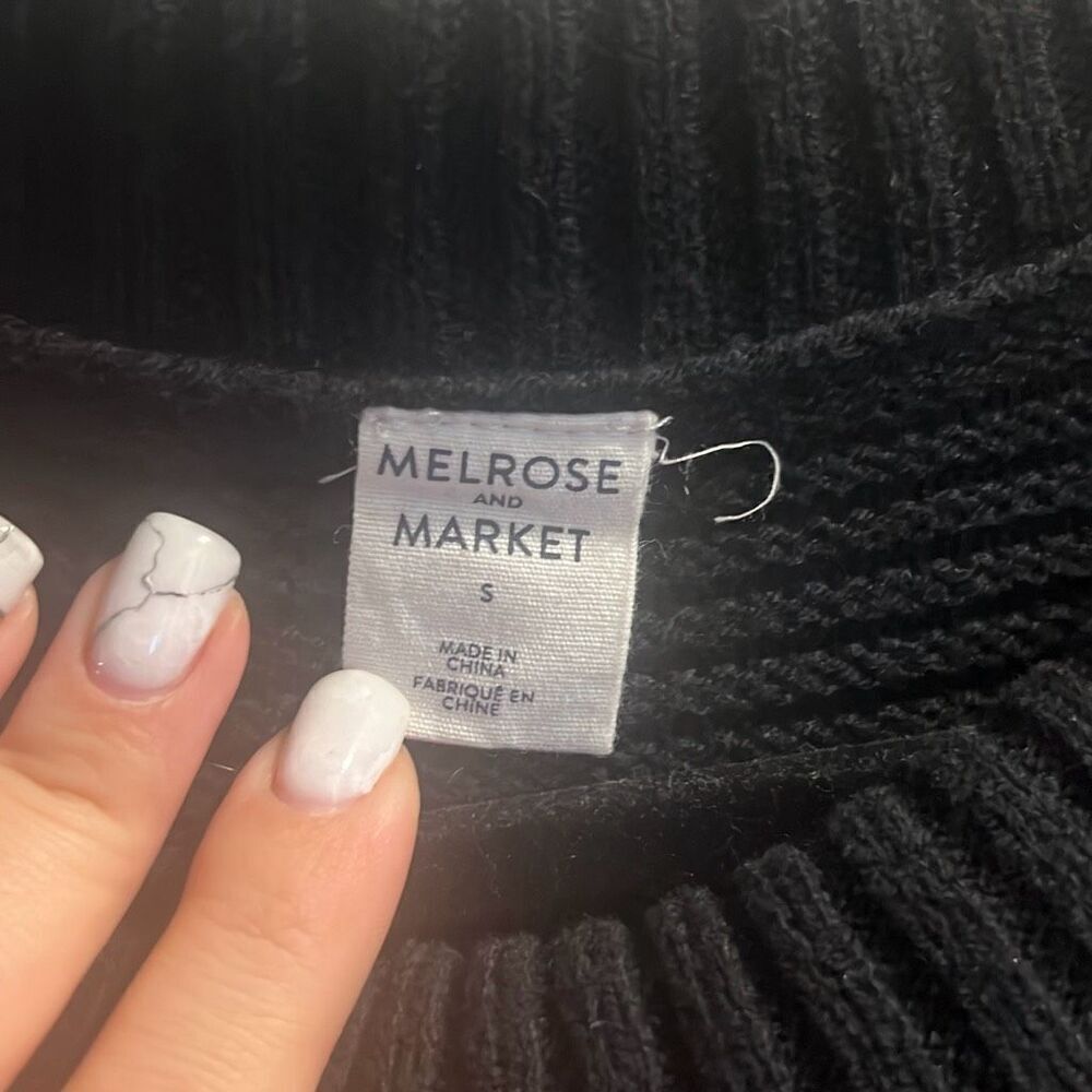 ✨MElROSE & MARKET MOCK NECK MINI SWEATER SZ SMALL DRESS IN BLACK✨ - Picture 5 of 6